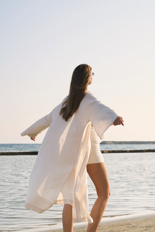 Linèa Kimono Ivory, long