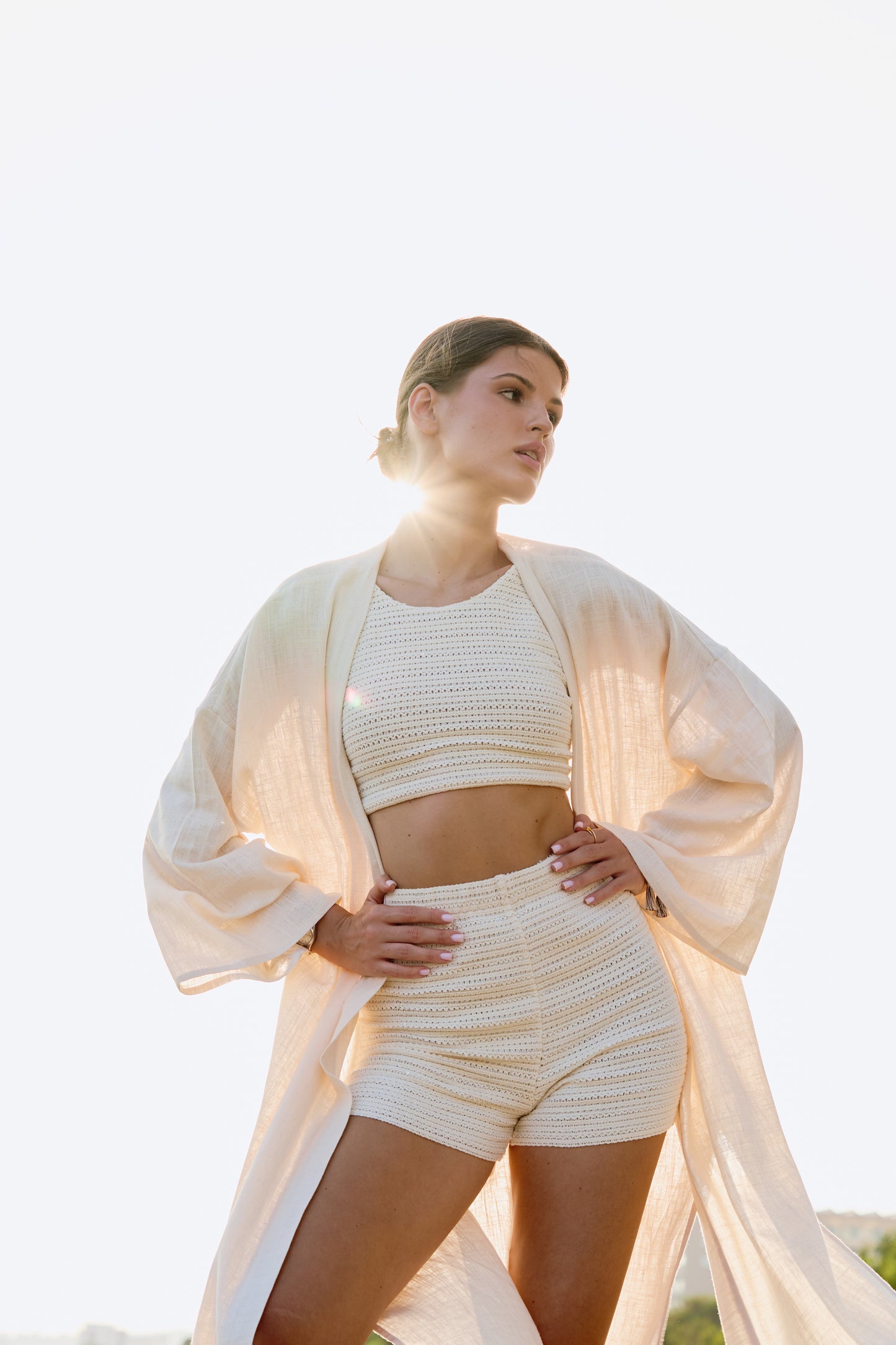 Linèa Kimono Ivory, long