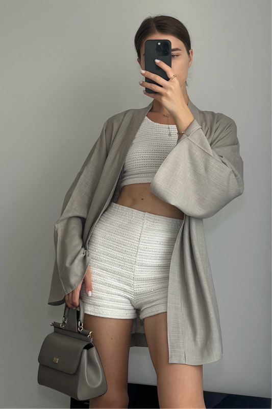 Linèa Kimono Taupe, short
